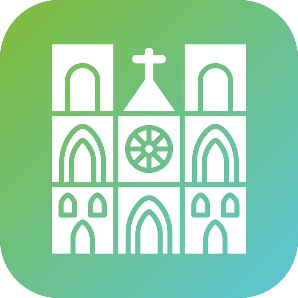 Notre Dame Vector Icon Style