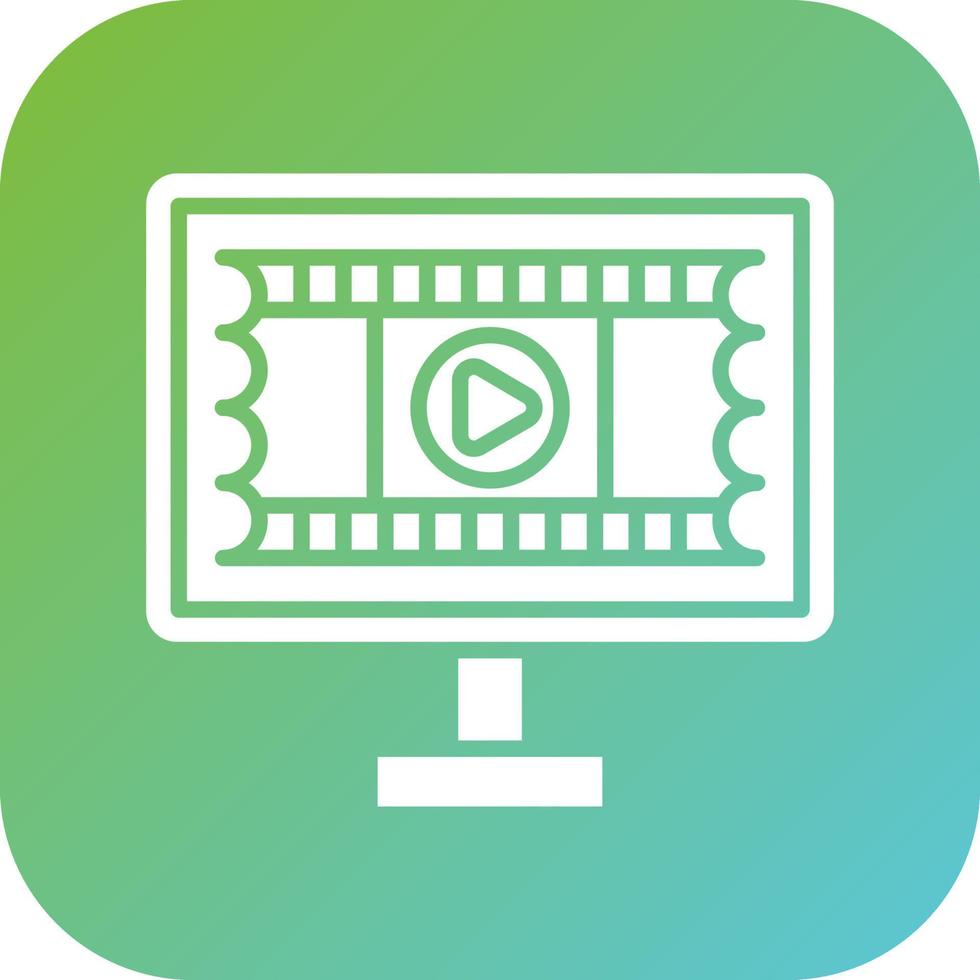 Online Cinema Booking Vector Icon Style