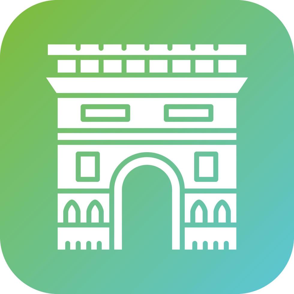 Arc De Triomphe Vector Icon Style