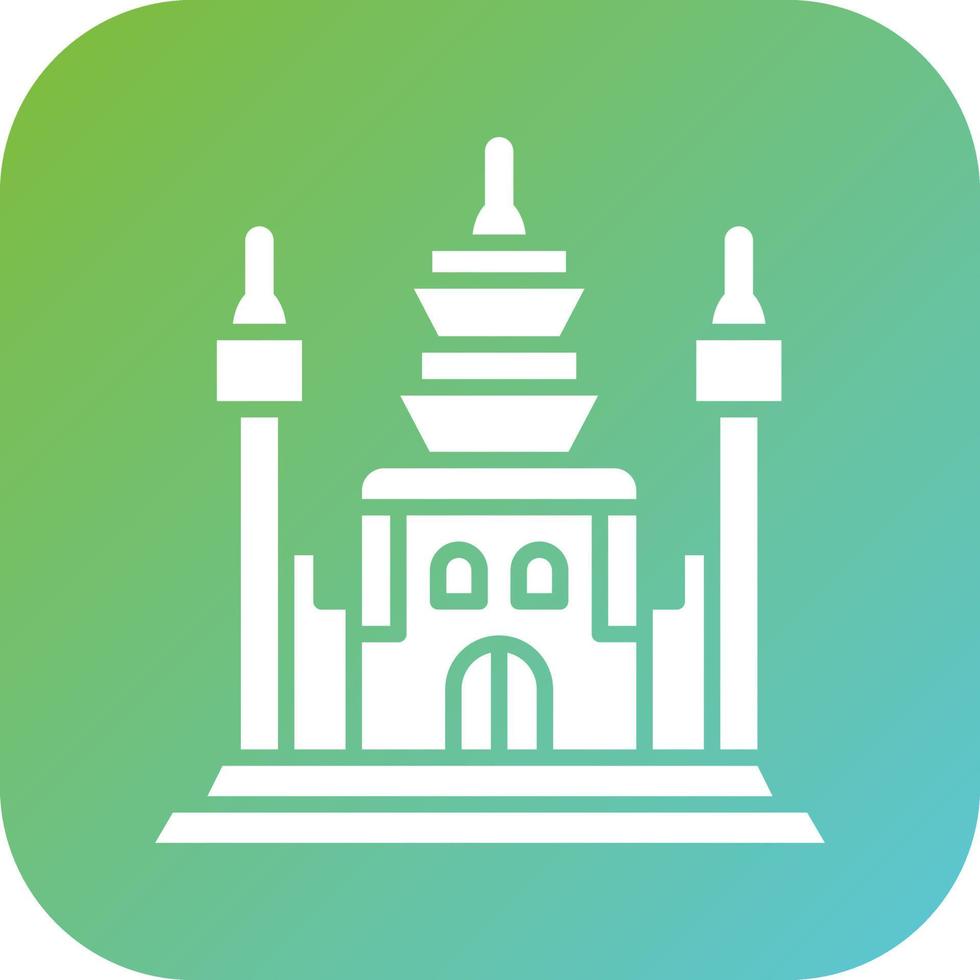 Angkor Wat Vector Icon Style