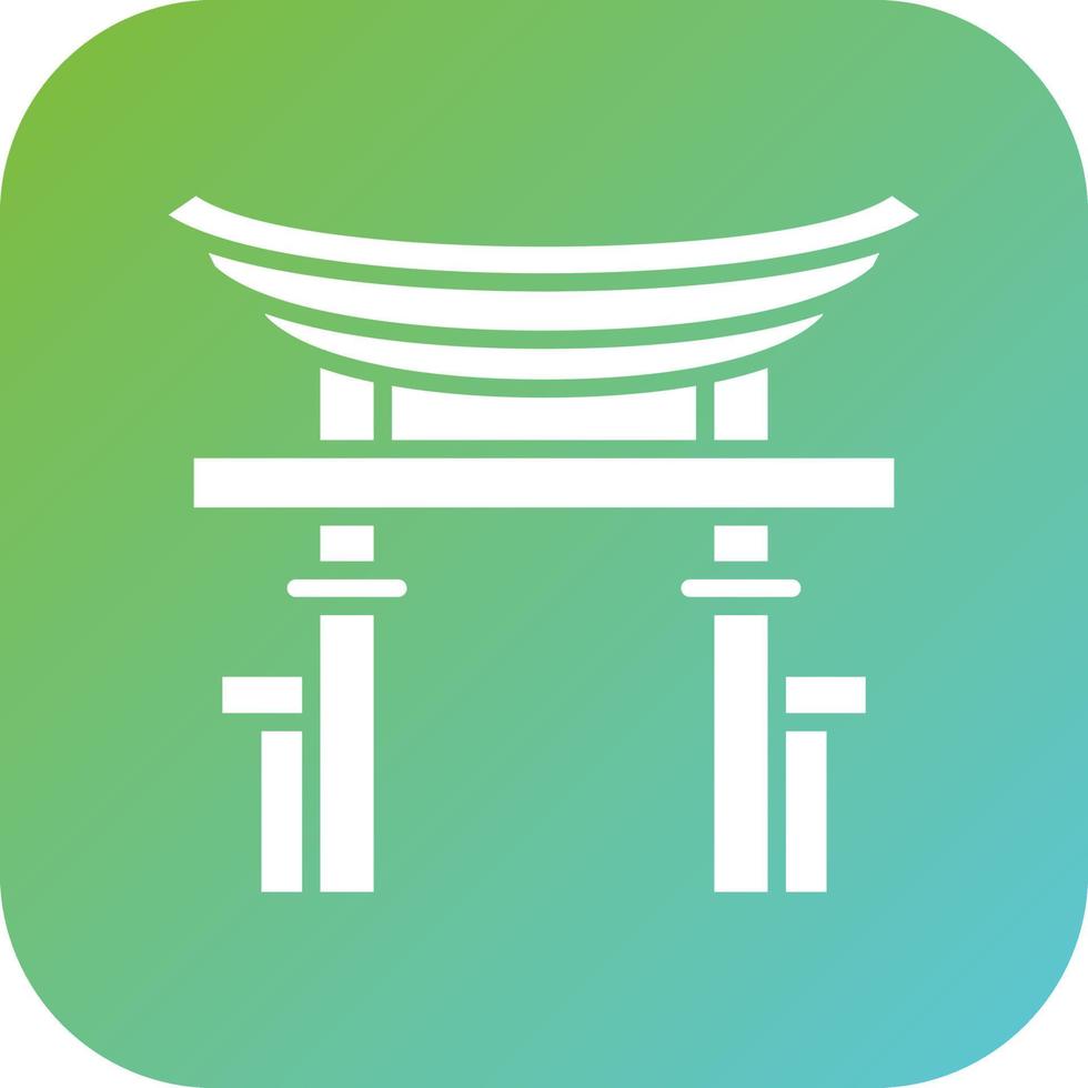 Torii Gate Vector Icon Style