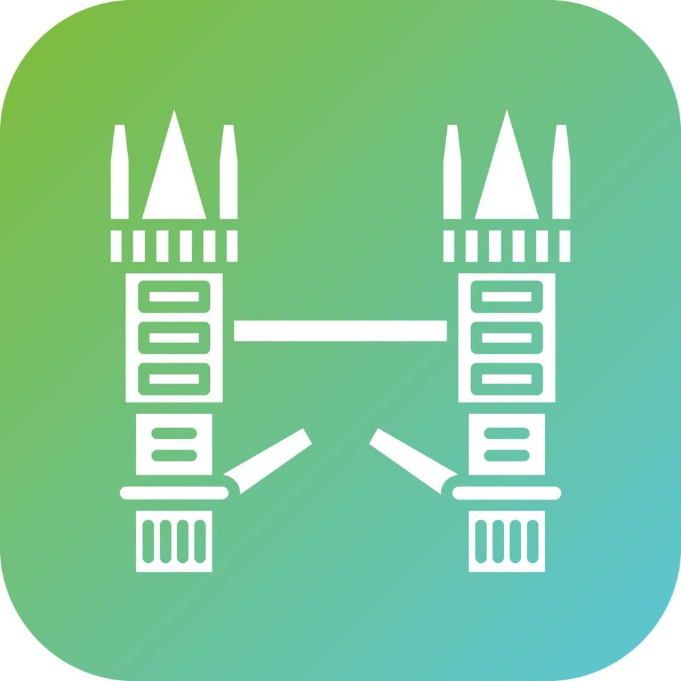Tower Bridge Vector Icon Style