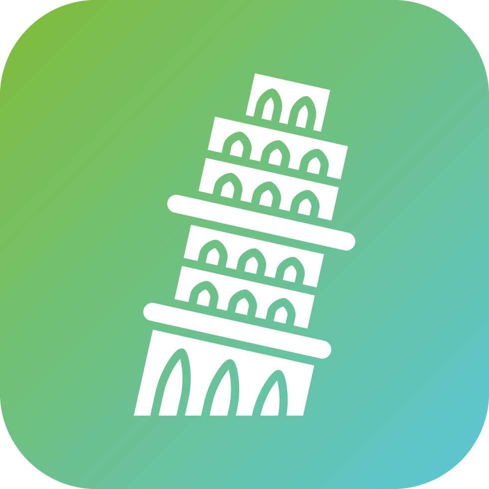 Pisa Tower Vector Icon Style