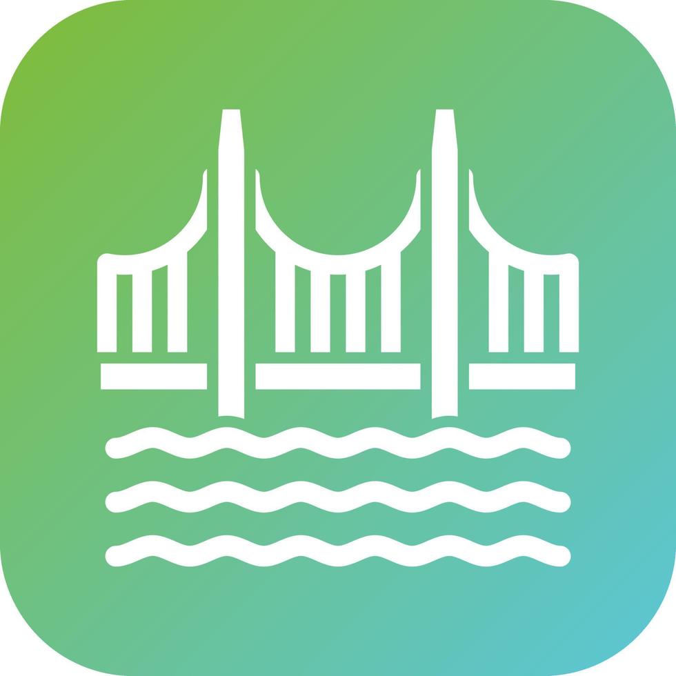 Golden Gate Bridge Vector Icon Style