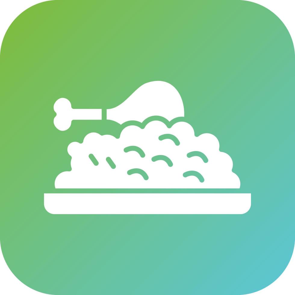 Chicken Rice Vector Icon Style