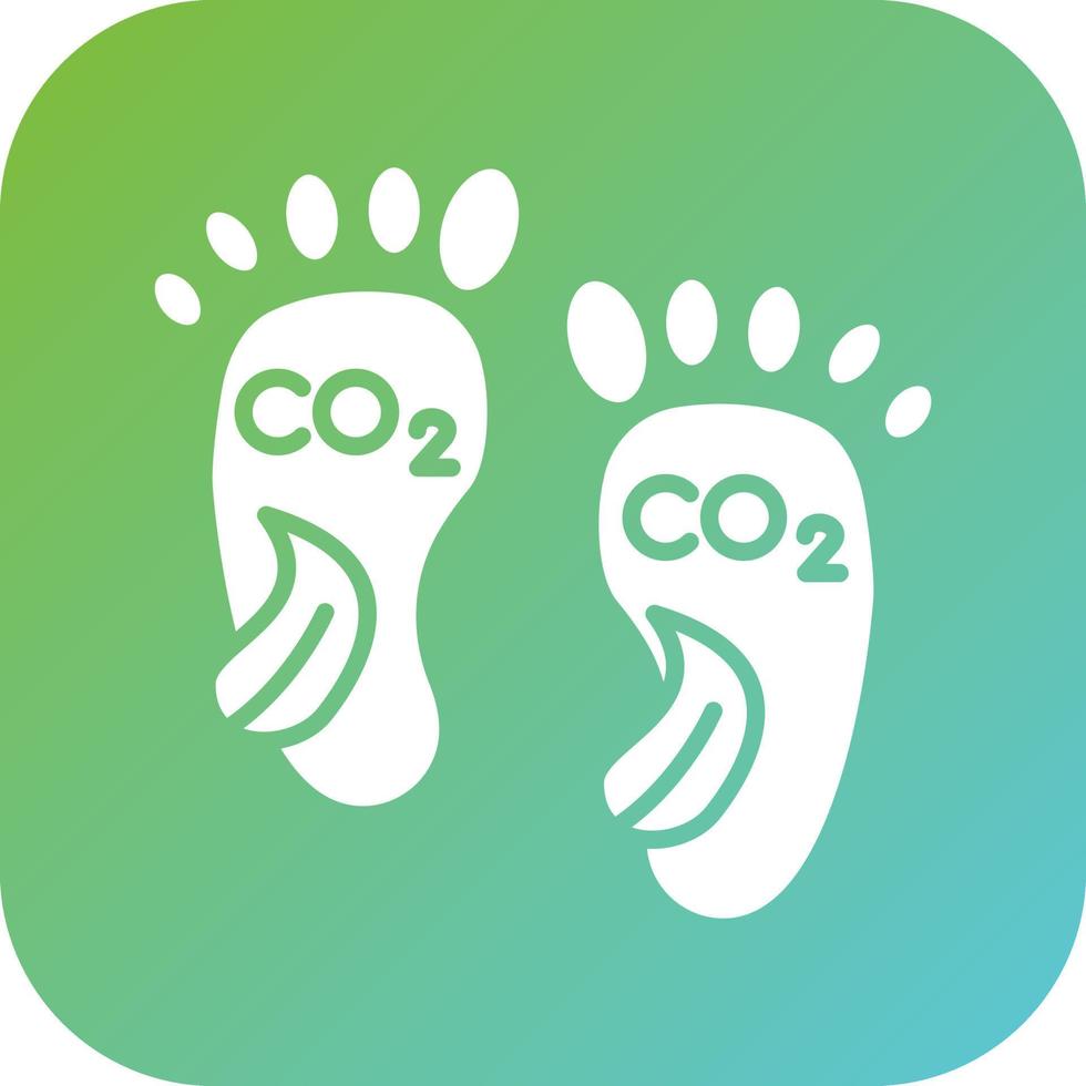 Carbon Footprint Vector Icon Style