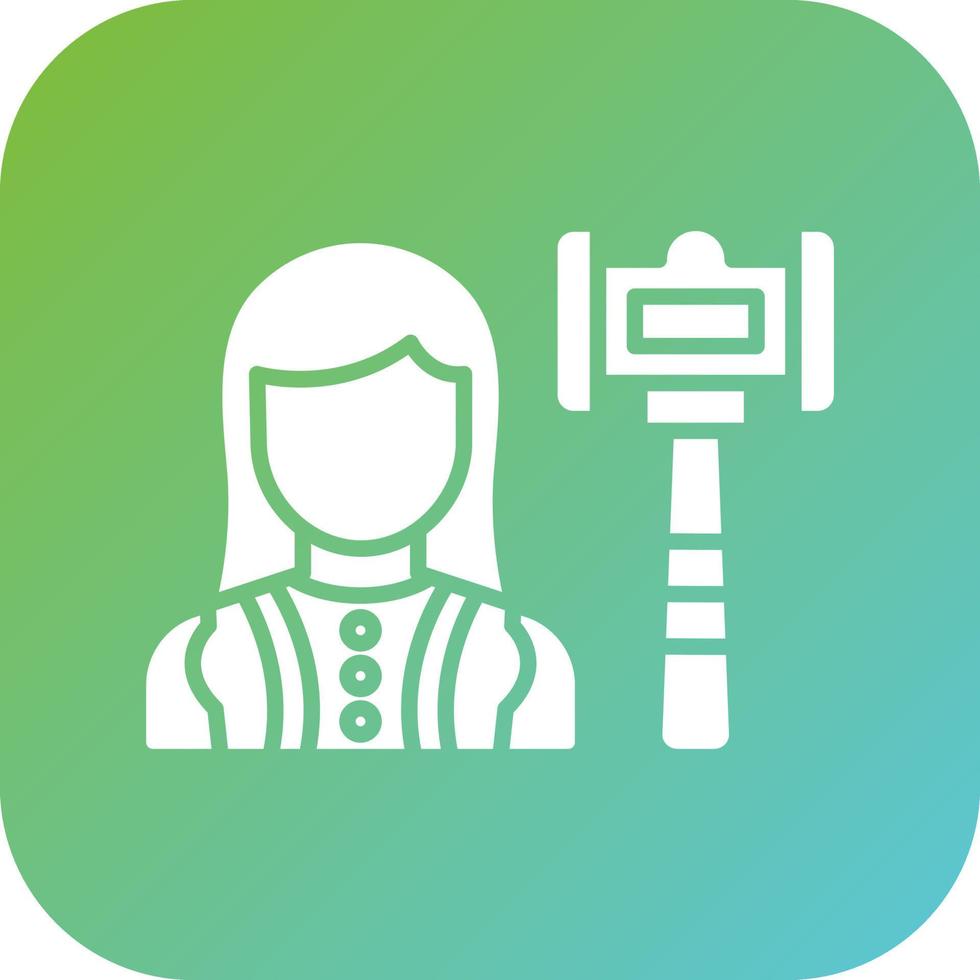 Judge Female Vector Icon Style
