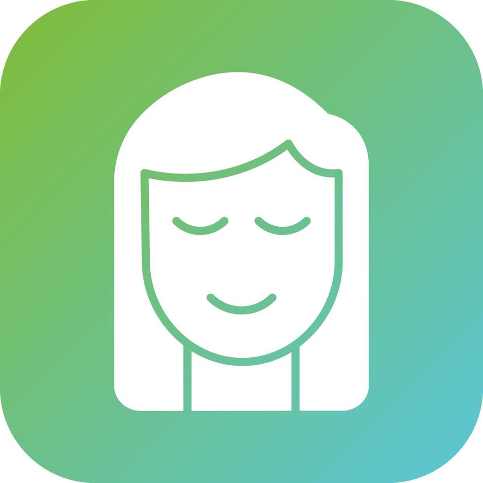 Female Face Vector Icon Style