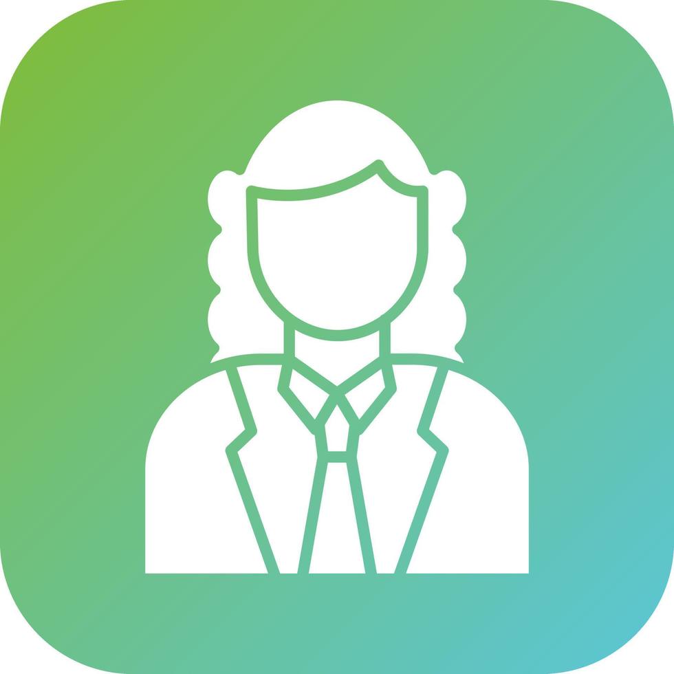 Judge Female Vector Icon Style