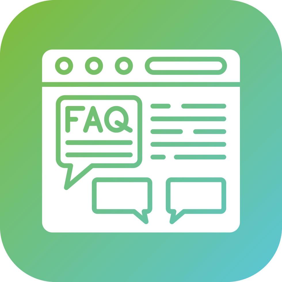 FAQ Vector Icon Style