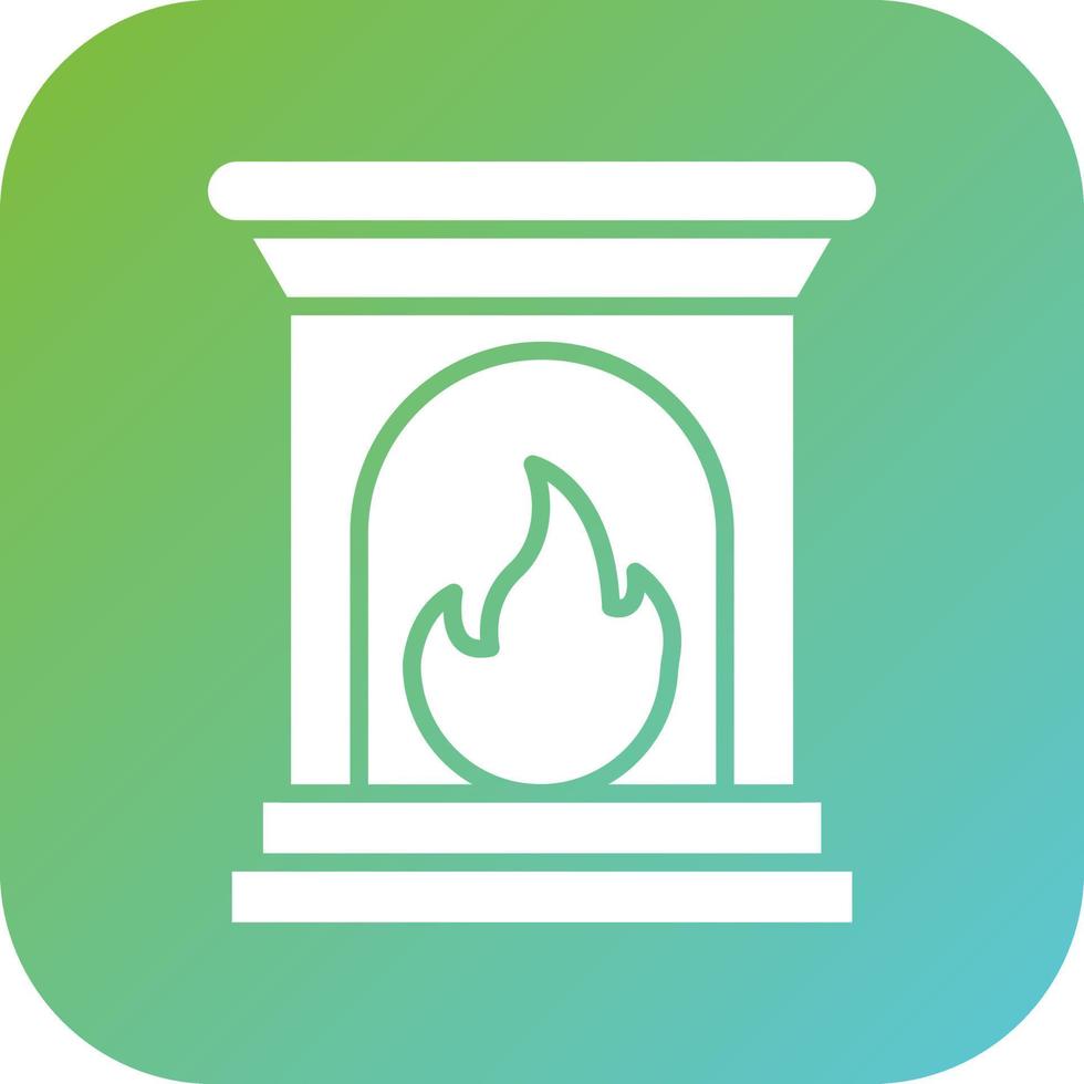 Fireplace Vector Icon Style