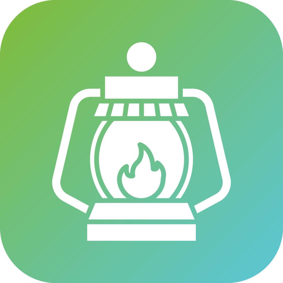 Camping Lamp Vector Icon Style