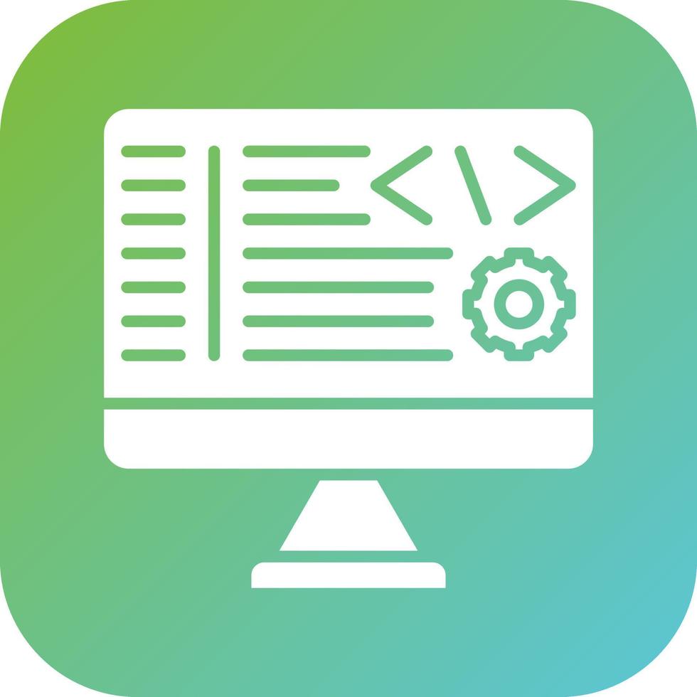 Back End Development Vector Icon Style