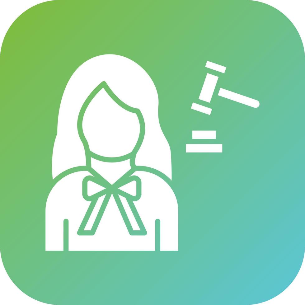 Lawyer Female Vector Icon Style