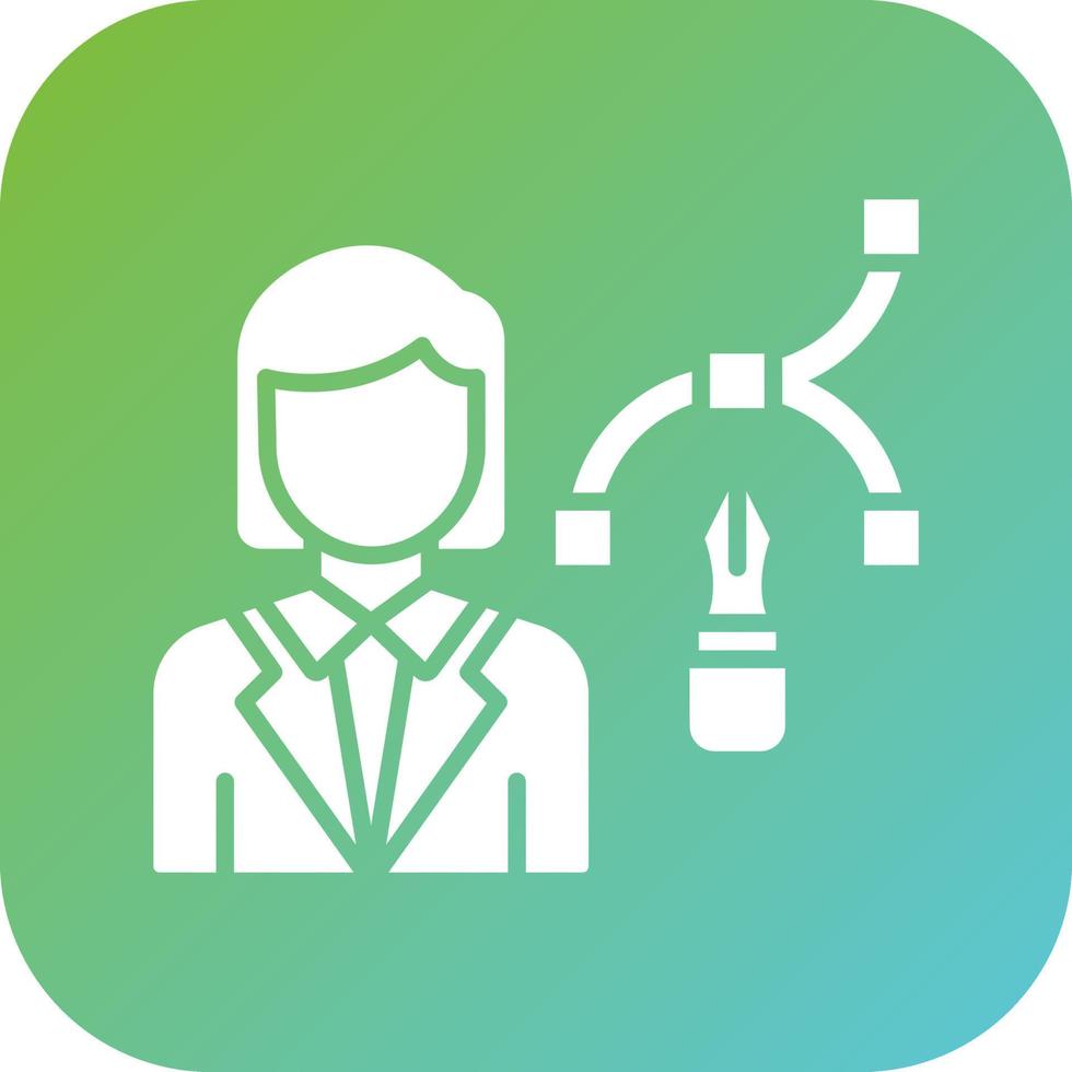 Designer Female Vector Icon Style