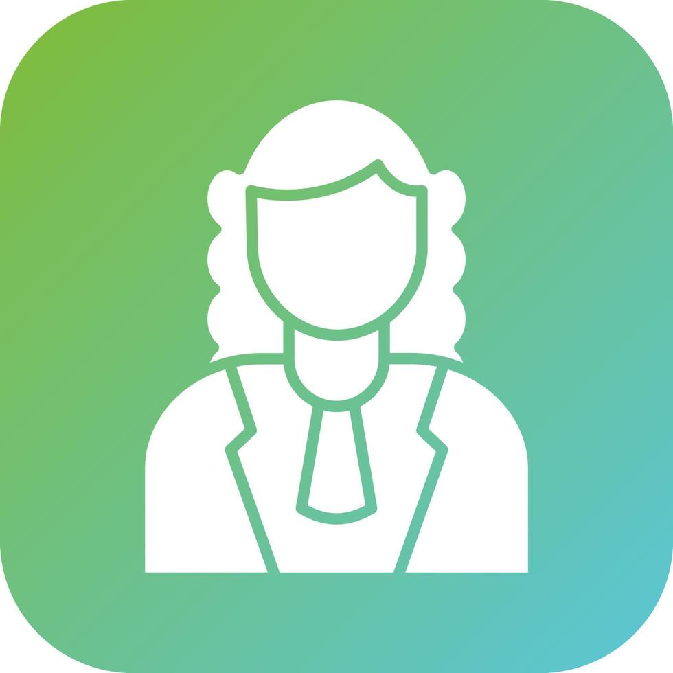 Judge Female Vector Icon Style