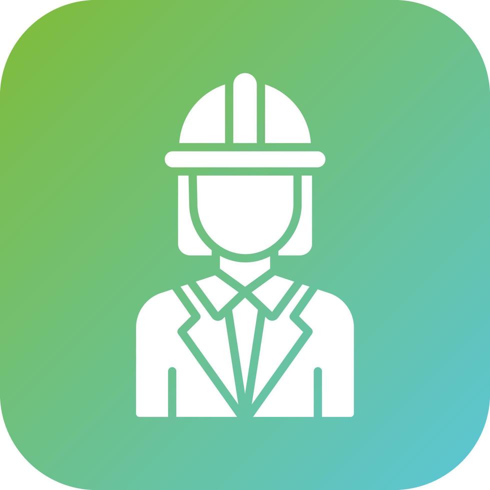 Engineer Female Vector Icon Style