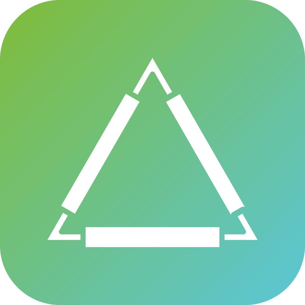 Clay Triangle Vector Icon Style