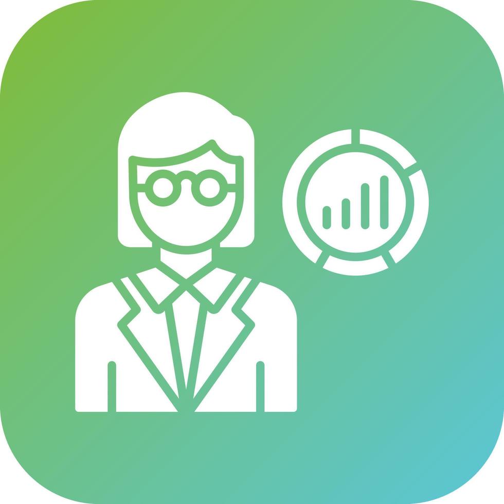 Data Scientist Female Vector Icon Style