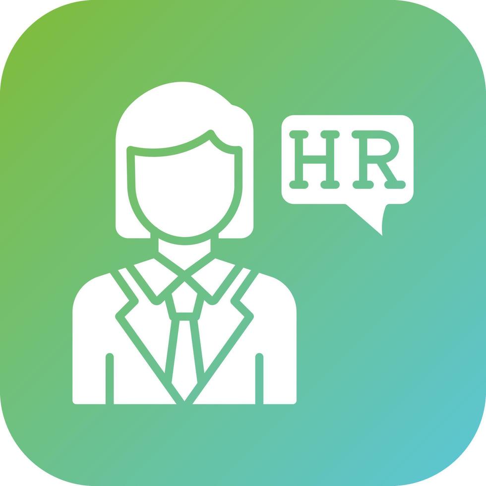 Hr Specialist Female Vector Icon Style