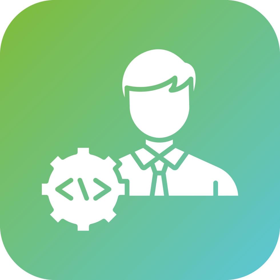 Developer Male Vector Icon Style