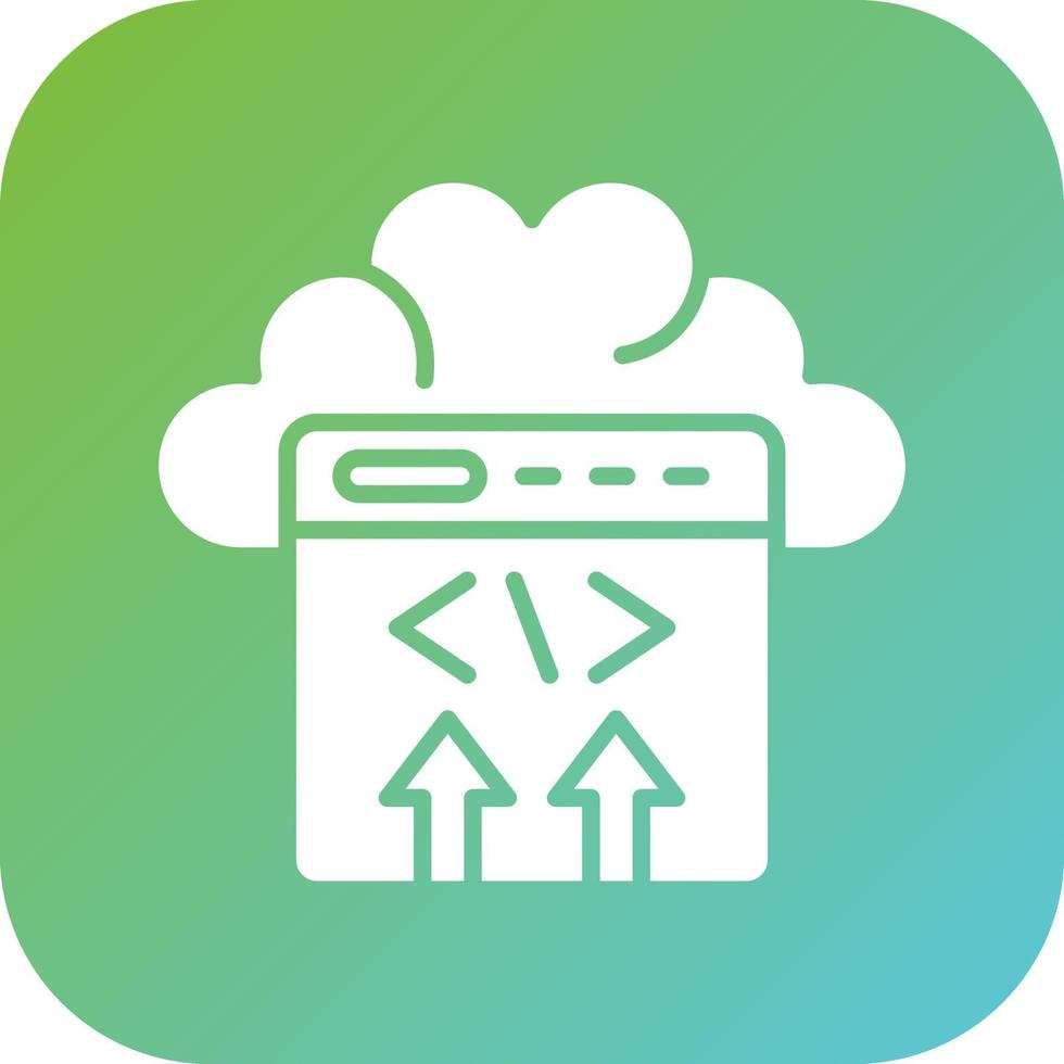 Cloud Deployment Vector Icon Style