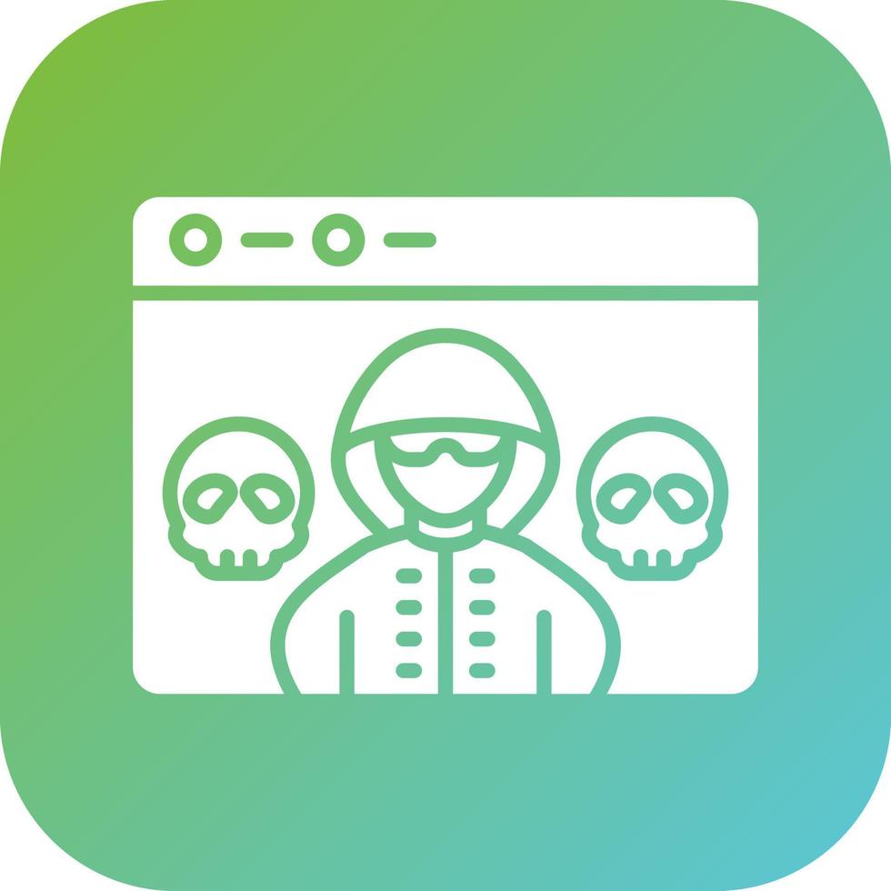 Browser Hacked Vector Icon Style