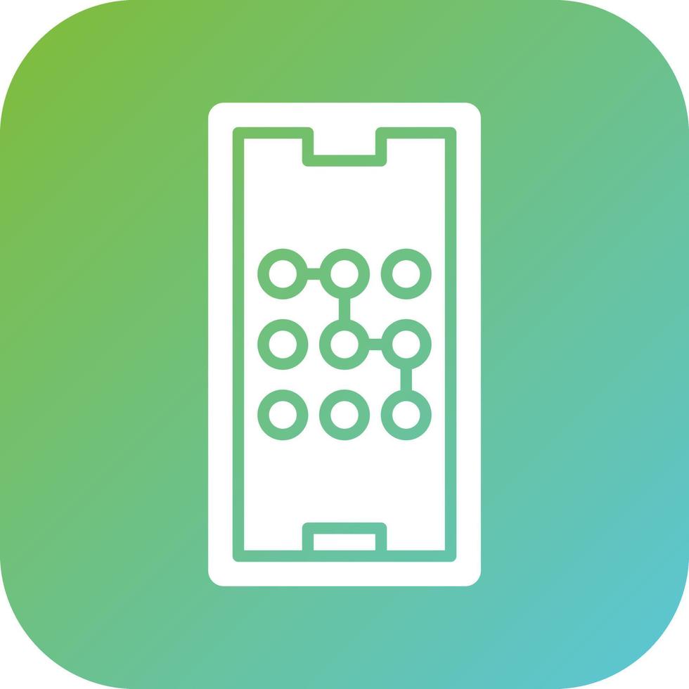Mobile Pattern Lock Vector Icon Style