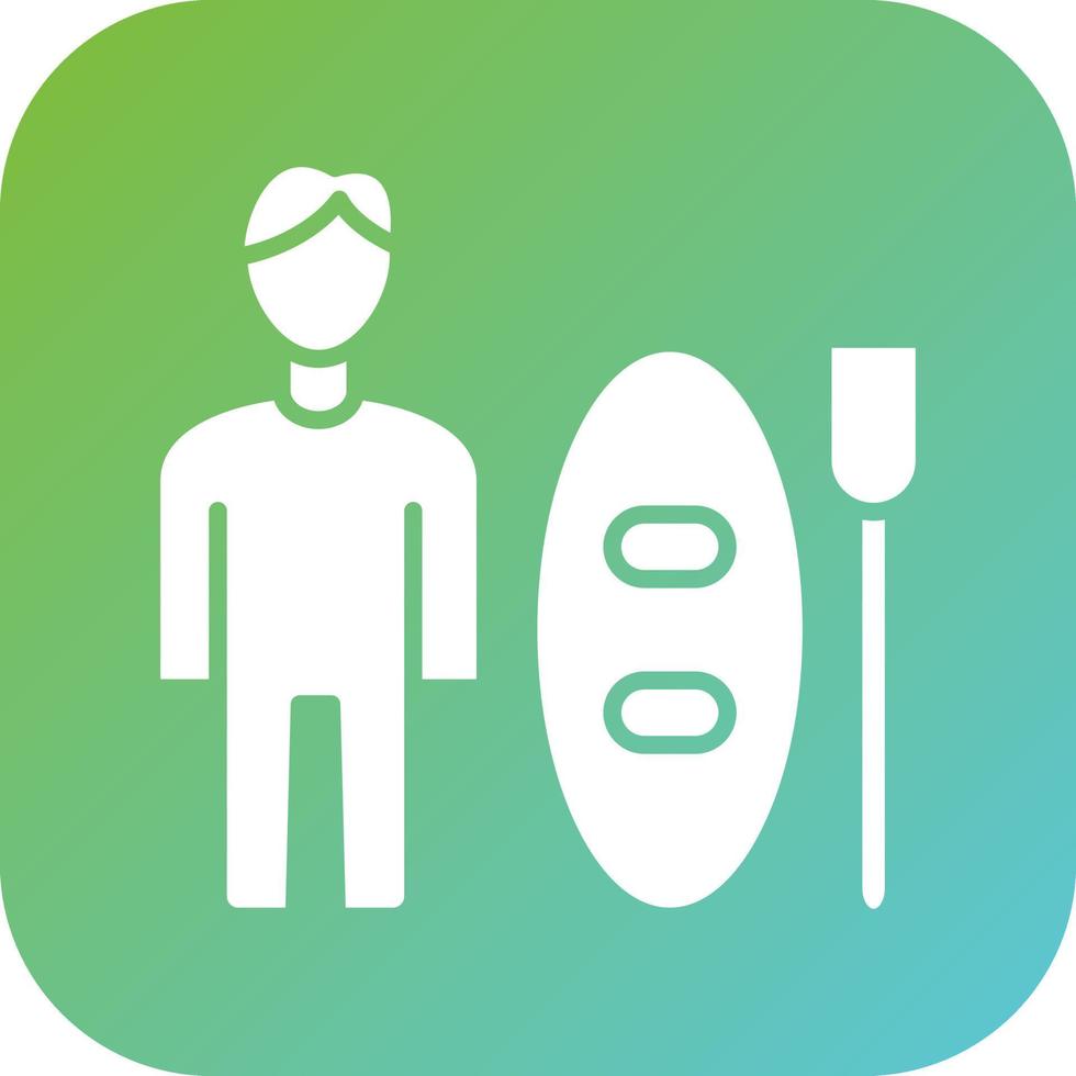 Standup Paddleboarding Vector Icon Style