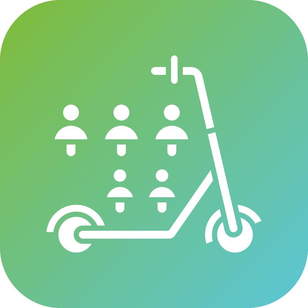 Electric Scooter Share Vector Icon Style