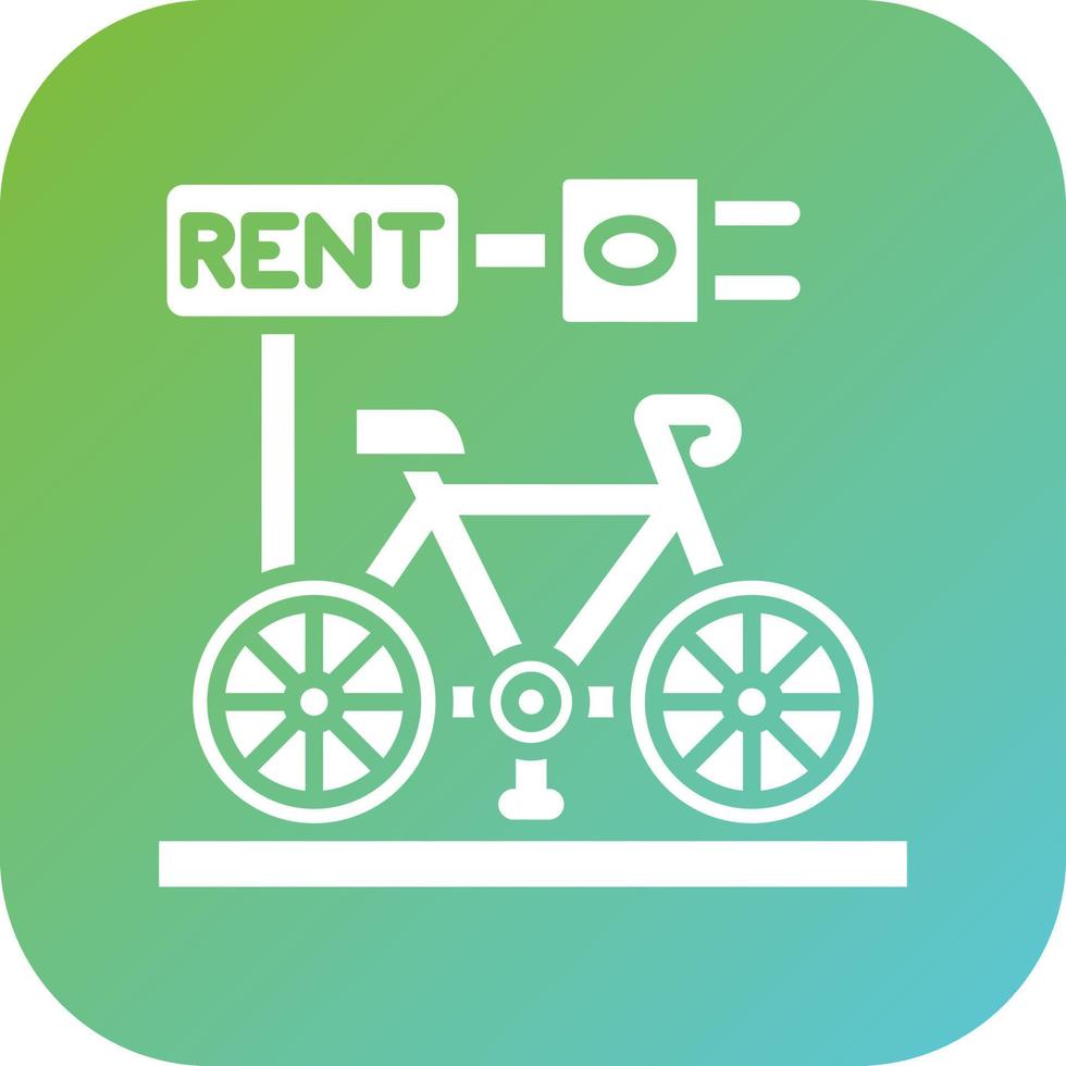 Electric Bicycle Rental Vector Icon Style