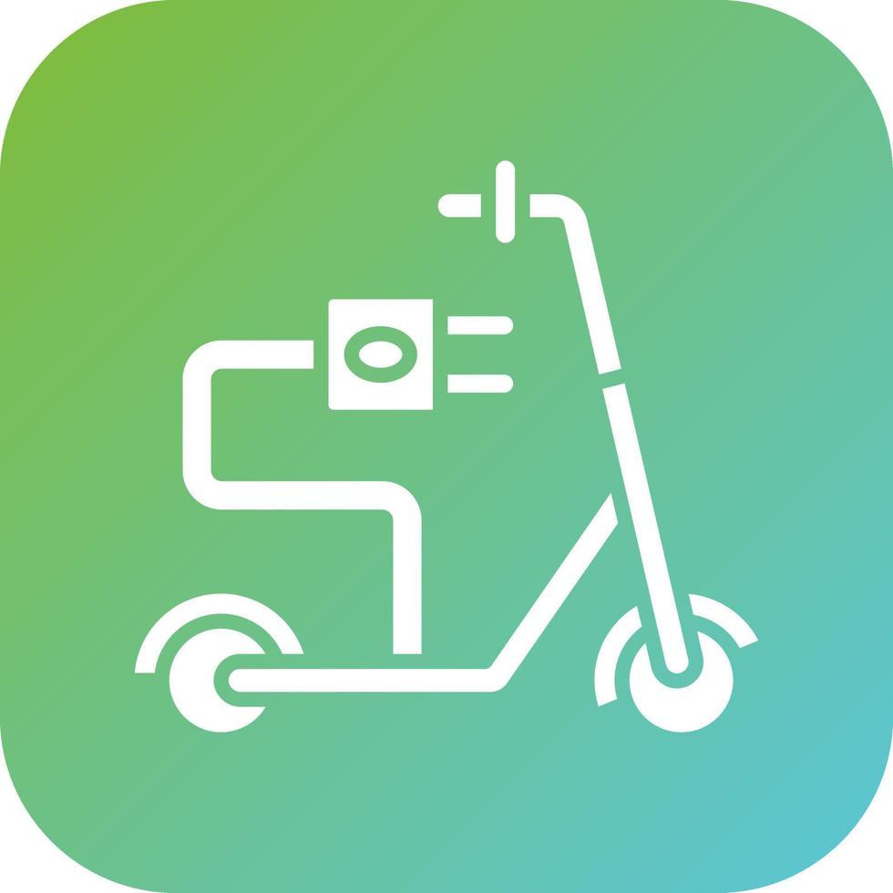 Electric Kick Scooter Vector Icon Style