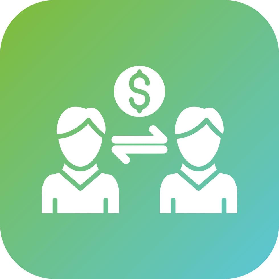 Peer to Peer Lending Vector Icon Style