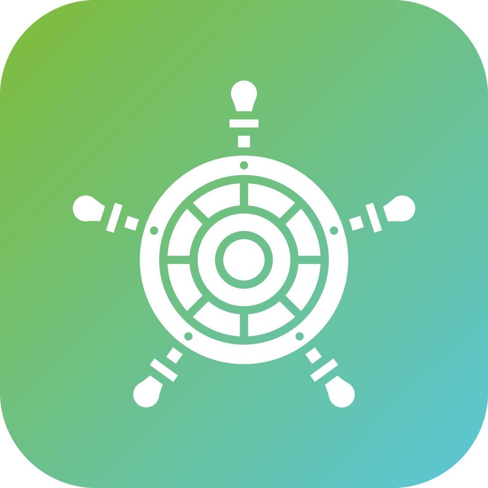 Ship Wheel Vector Icon Style