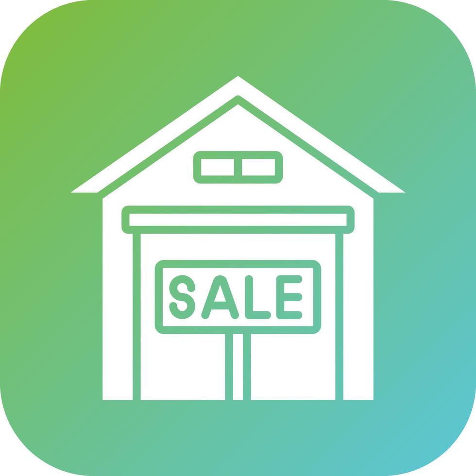 Warehouse For Sale Vector Icon Style
