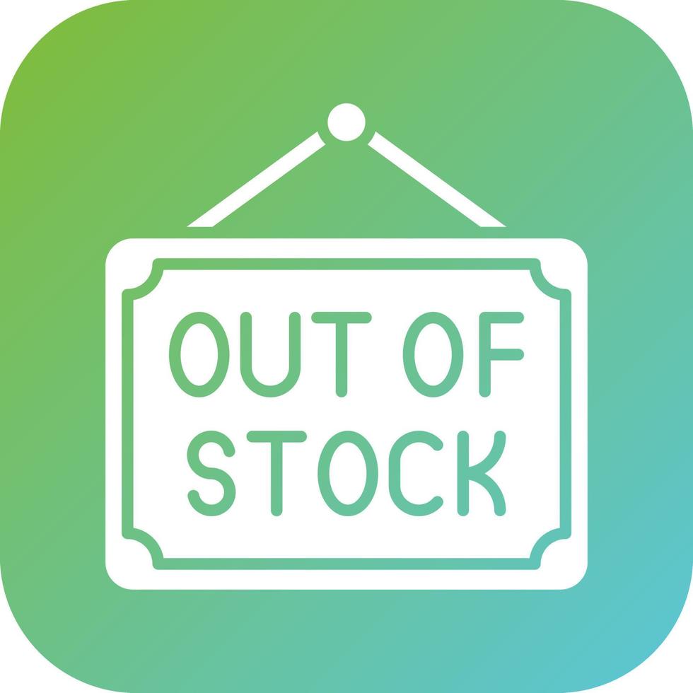 Out Of Stock Vector Icon Style