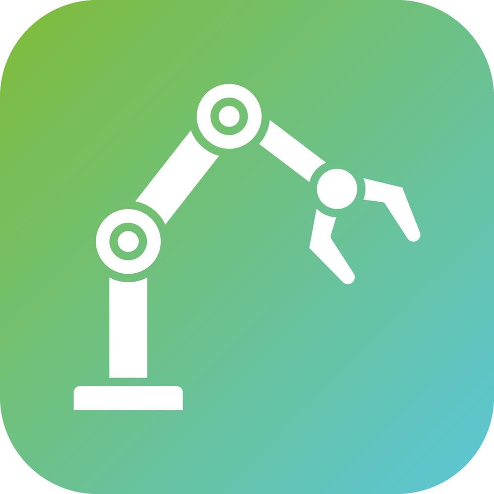 Robotic Arm Vector Icon Style