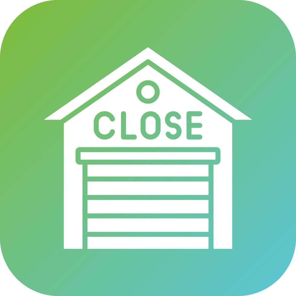 Warehouse Closed Vector Icon Style