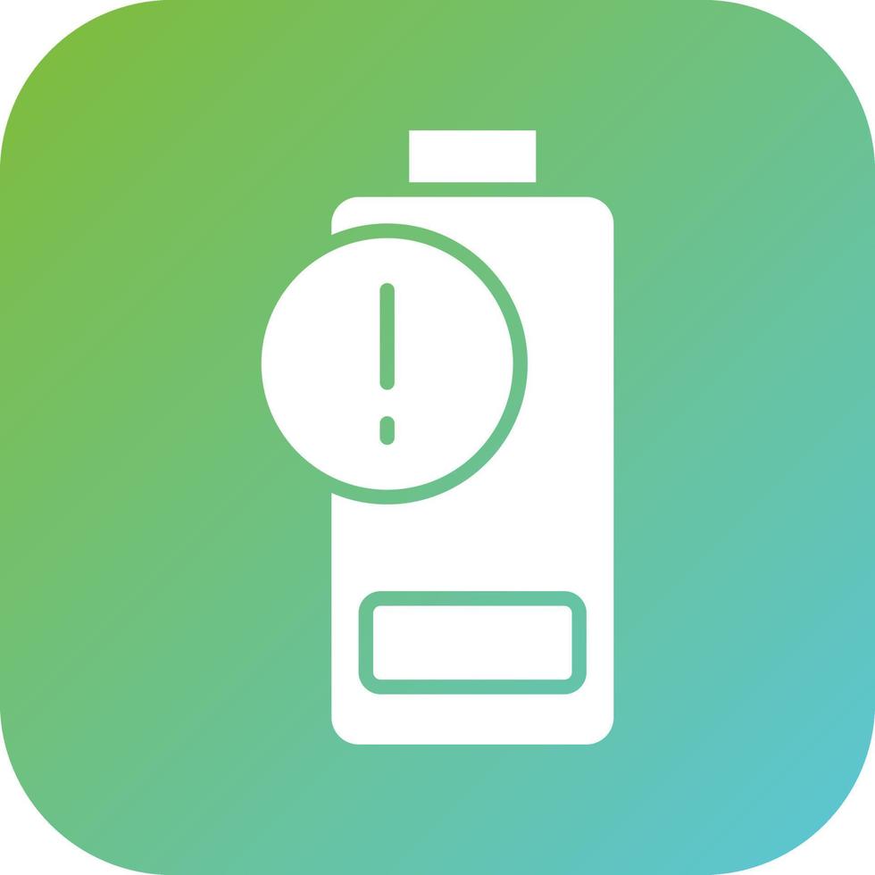Battery Alert Vector Icon Style