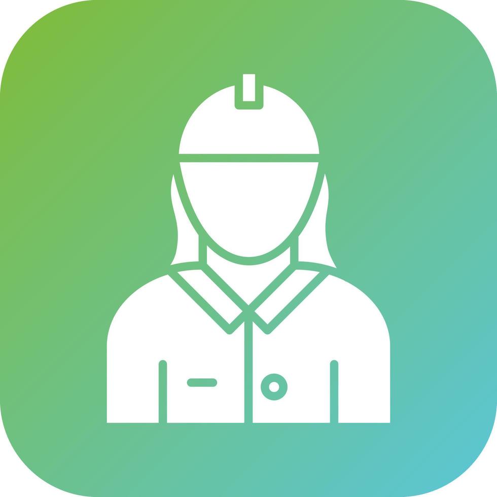 Female Engineer Vector Icon Style