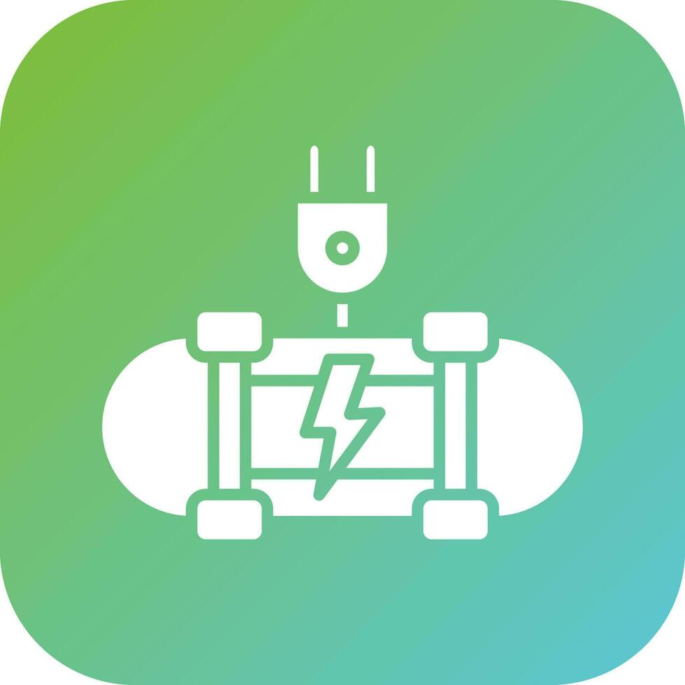 Electric Skateboard Vector Icon Style