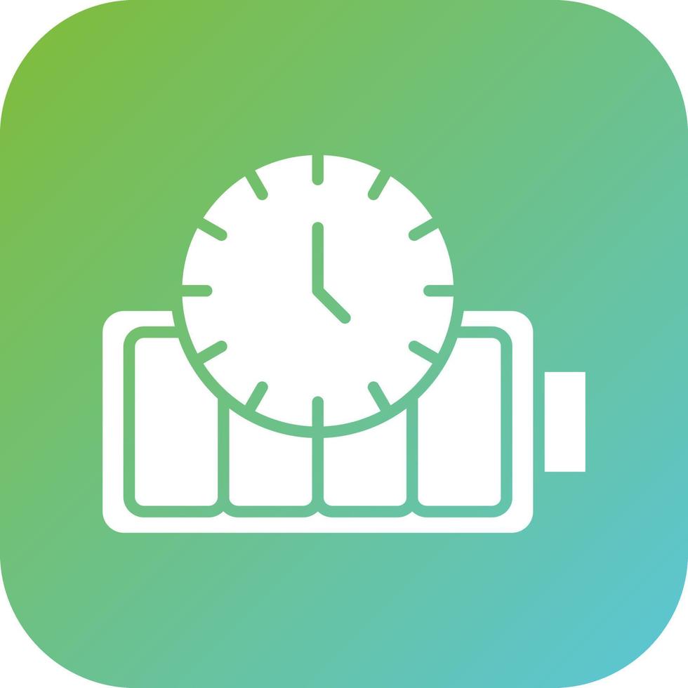 Battery Duration Vector Icon Style