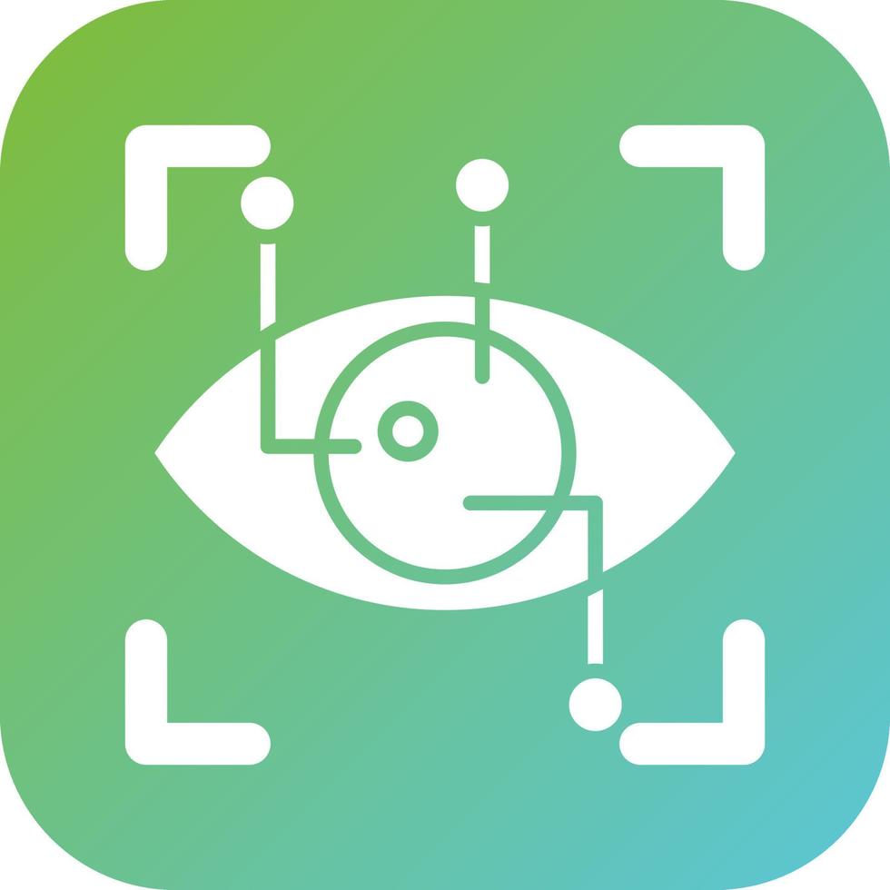 Eye Recognition Vector Icon Style