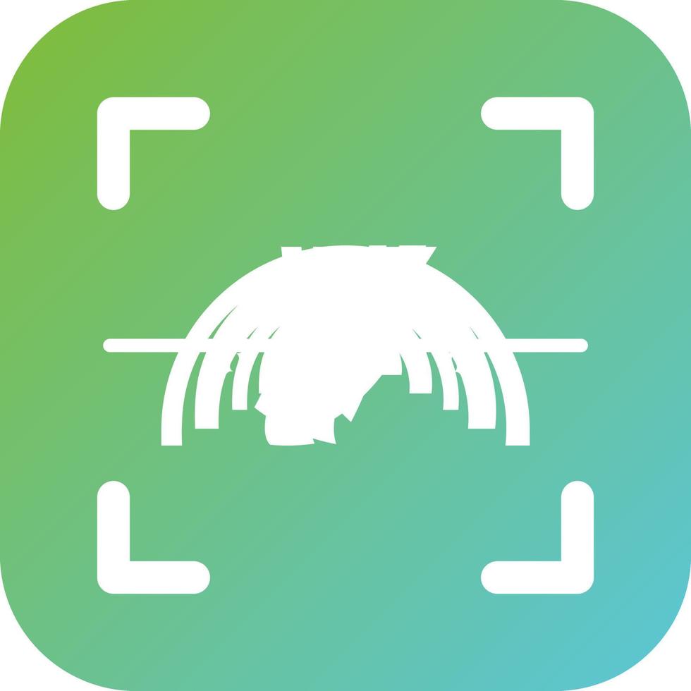 Fingerprint Scanning Vector Icon Style