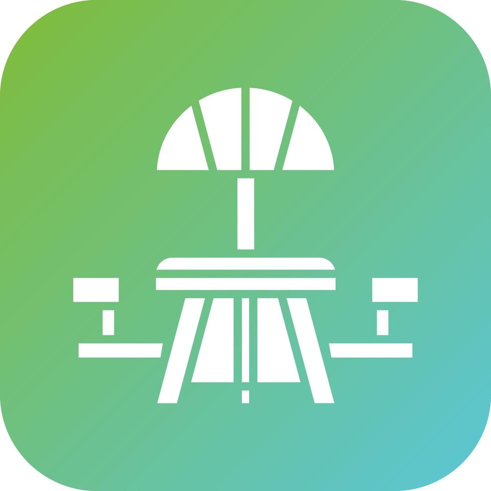 Picnic of Table Vector Icon Style