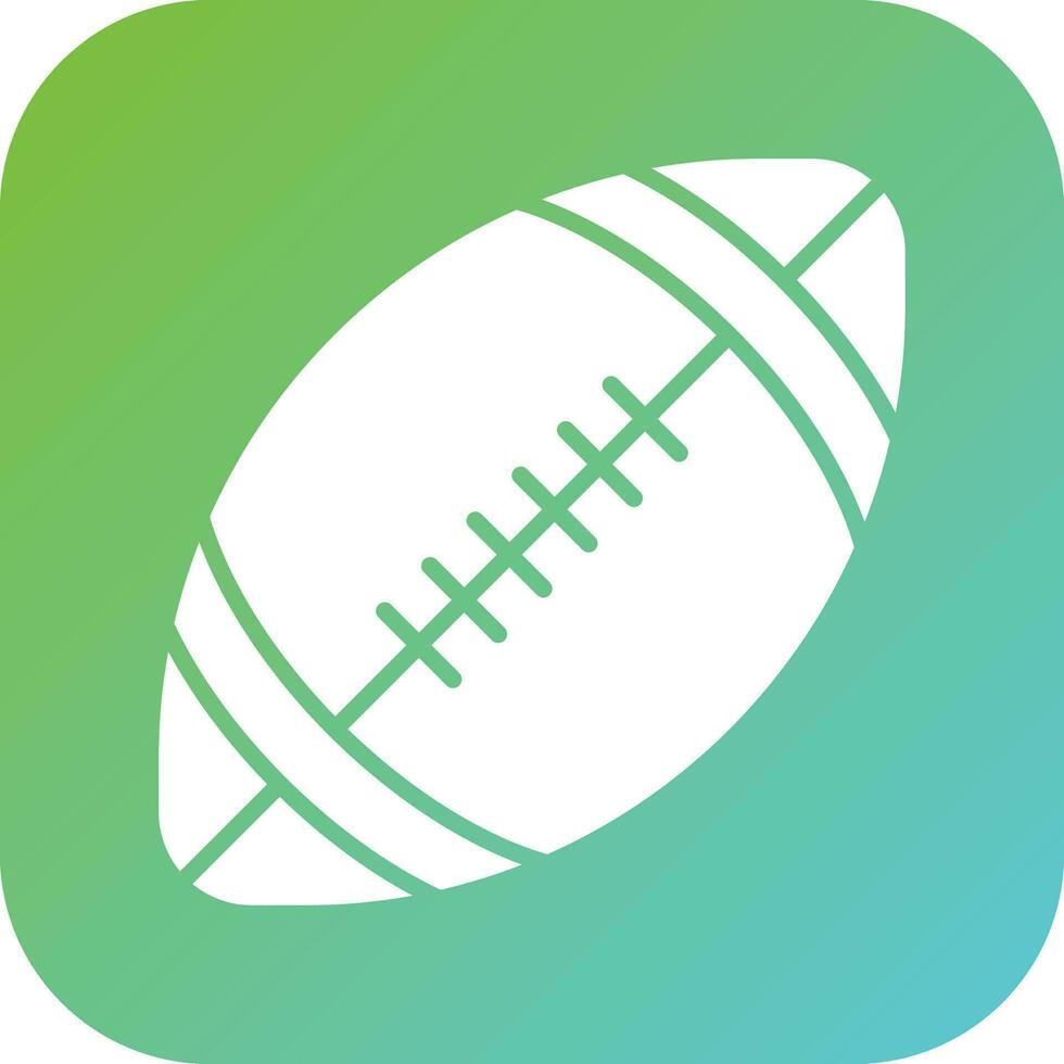 Rugby Ball Vector Icon Style