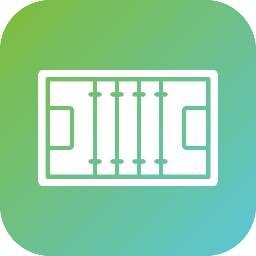 Rugby Pitch Vector Icon Style