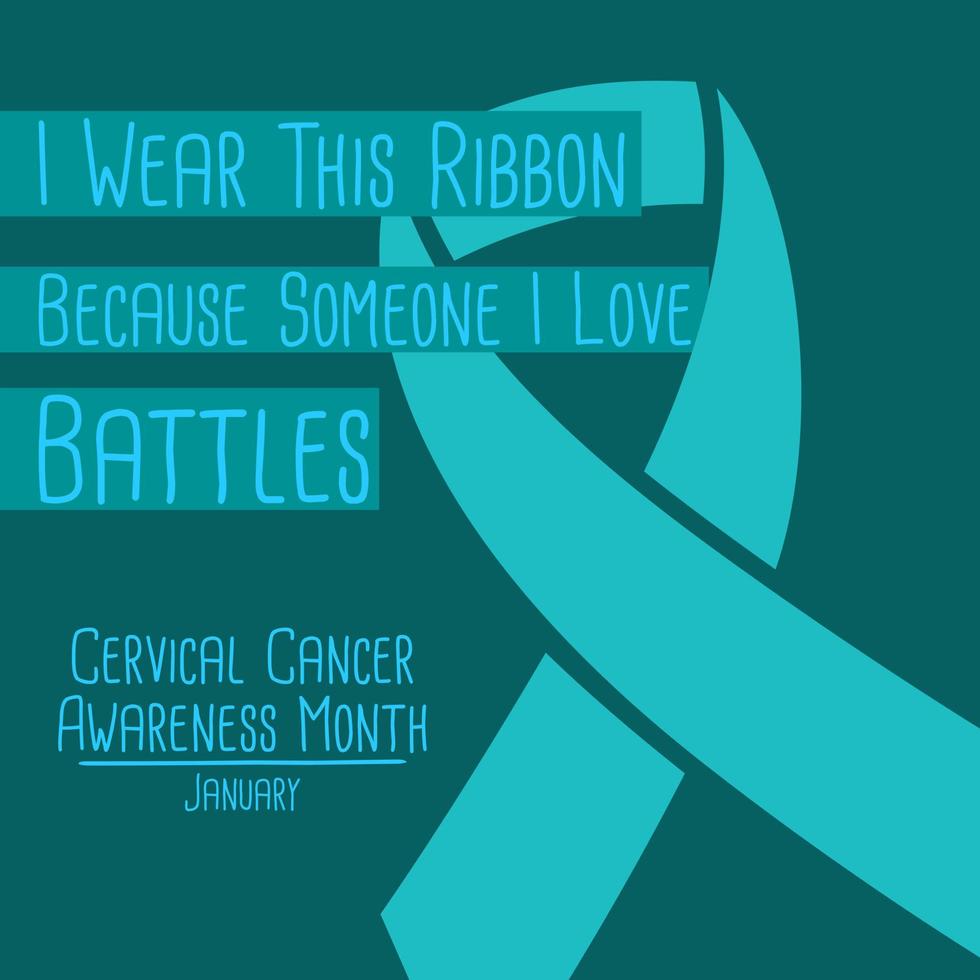 Cervical Cancer Awareness Month Vector Illustration. Suitable for greeting card poster and banner