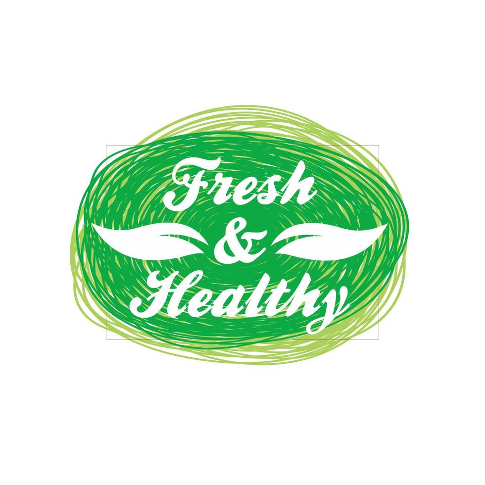 íconos y logos para orgánico alimento, sano y natural productos elementos colección para comida mercado vector