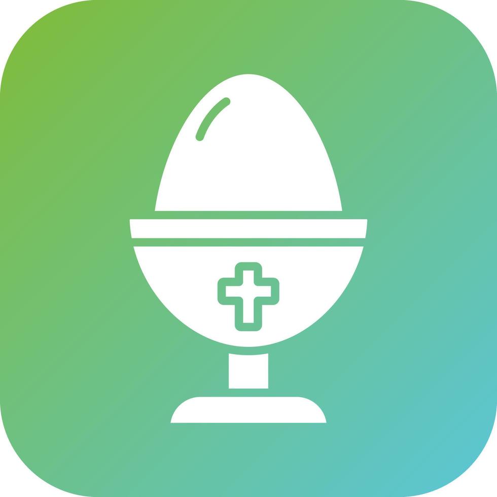 Boiled Egg Chalice Vector Icon Style